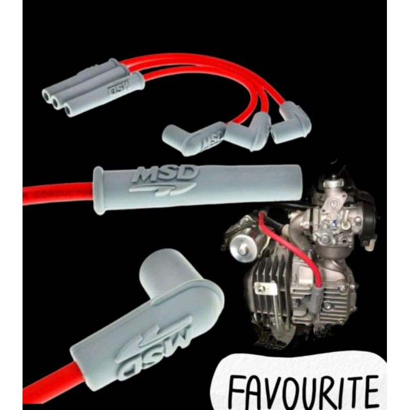 msd cup busi universal..kabel busi racing msd kabel coil