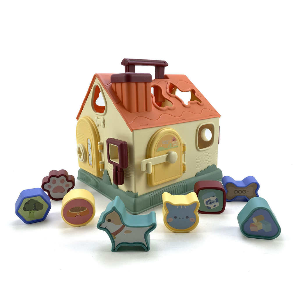 Baby Toys Sorting House Mainan Bayi Belajar Bentuk Shape NB-04541