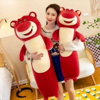 Guling Boneka Beruang Stroberi 60 cm Bahan Yelvo Lembut Isi Dakron