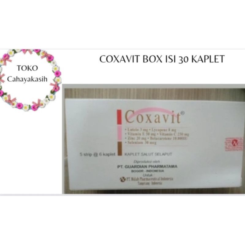 VITAMIN COXAVIT BOX ISI 30 KAPLET UNTUK DAYA TAHAN TUBUH