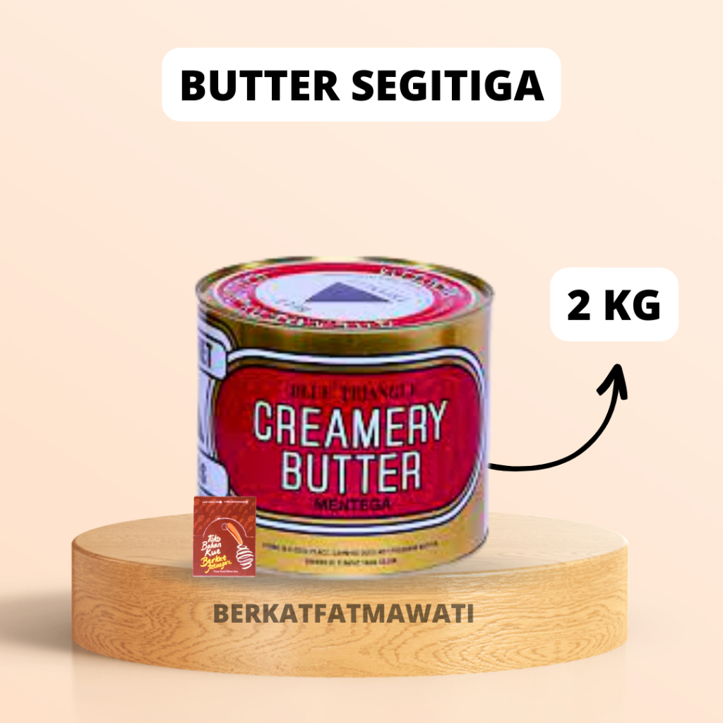 

BUTTER BLUE TRIANGLE 2 KG CREAMERY / MENTEGA SEGITIGA BIRU ( SALTED ) 1/2 CTN ( 3 PCS )