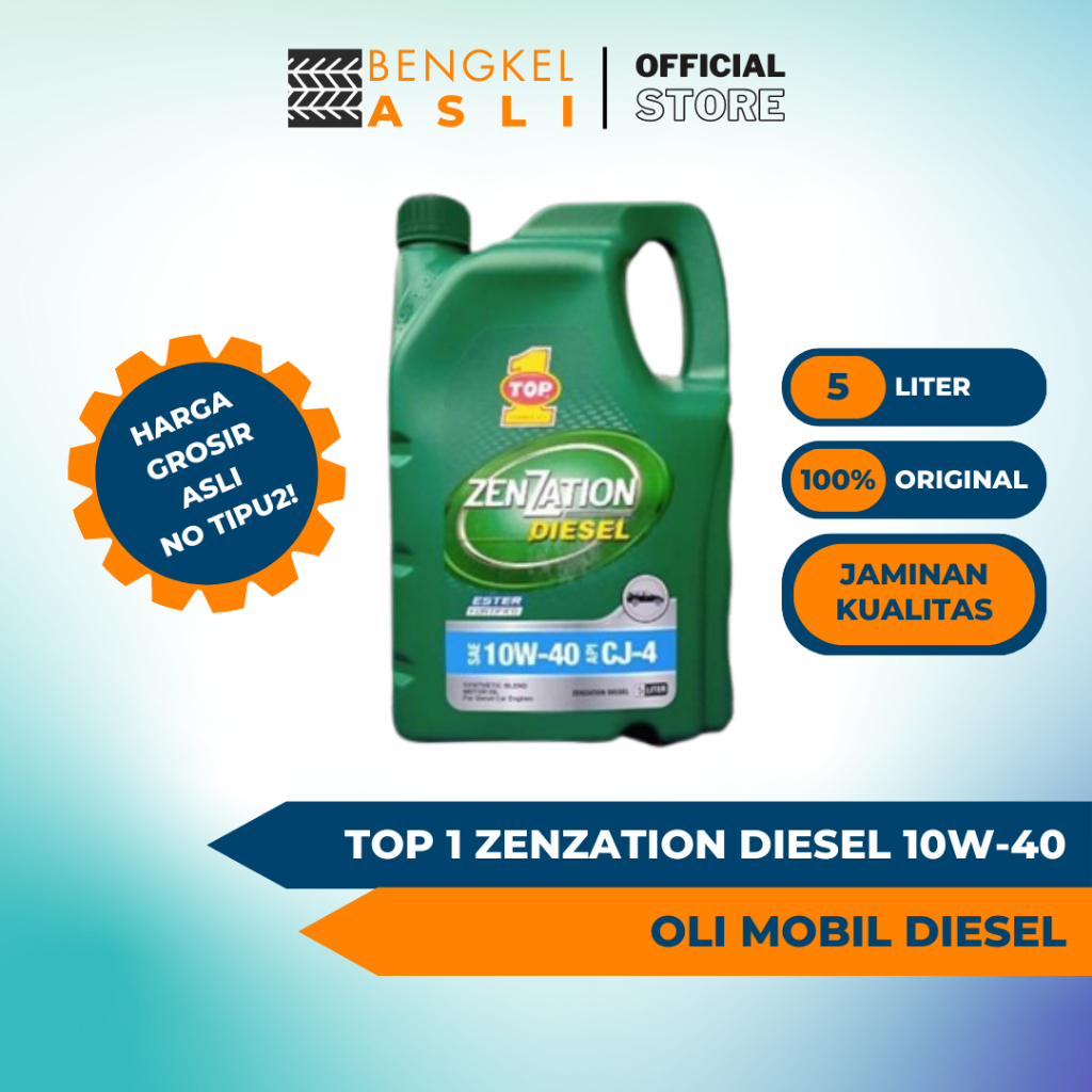 Oli Mobil Diesel TOP 1 ZENZATION DIESEL SAE 10W-40 5 Liter