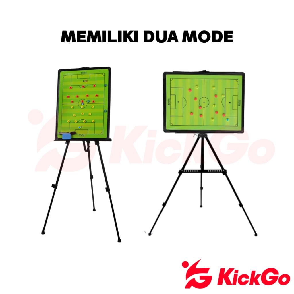 KickGo Papan Strategi Taktik Sepak Bola Magnetik Dengan Tripod dan Tas Tactic Soccer Football Board