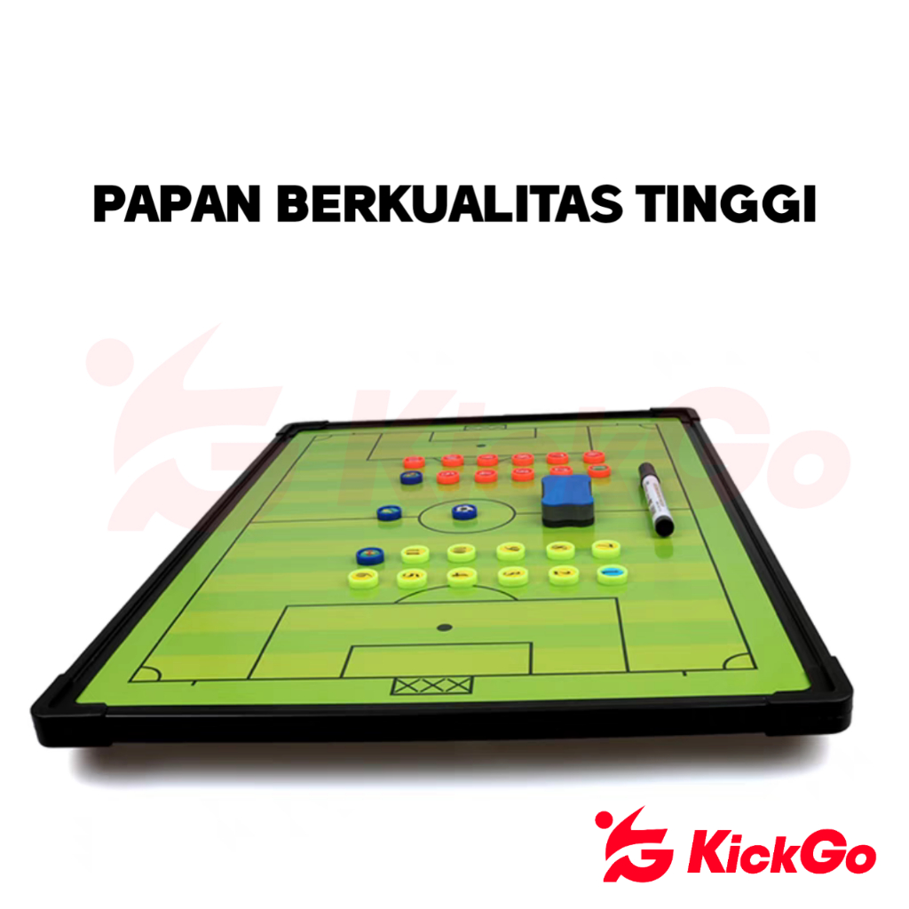 KickGo Papan Strategi Taktik Sepak Bola Magnetik Dengan Tripod dan Tas Tactic Soccer Football Board