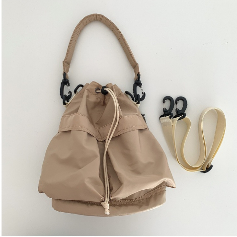 Mores Bag Tas Selempang Serut Arke Medium Bucket Bag Nylon Polos / Woman Slingbag Serut Import Tas remaja Aesthetic Korean style