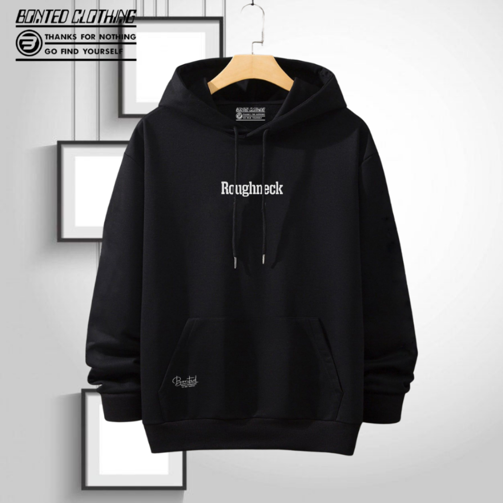 hodie cowok distro warna hitam Lidt Roughneck sablon sweater hodie pria switer hodie pria distro ori