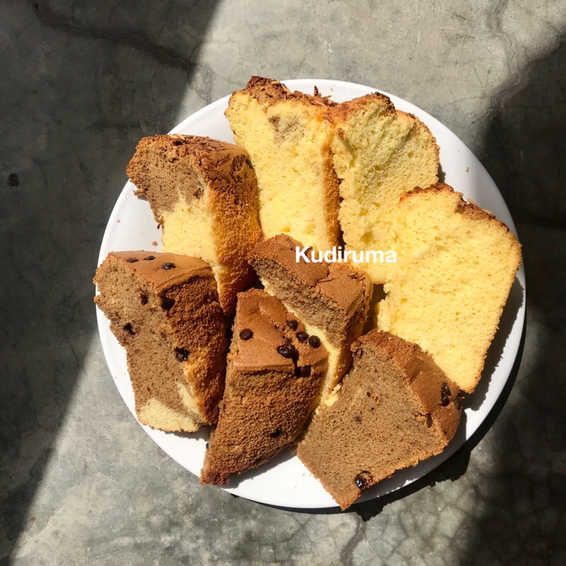 

Chiffon Cake Keju / Pandan / Kopi