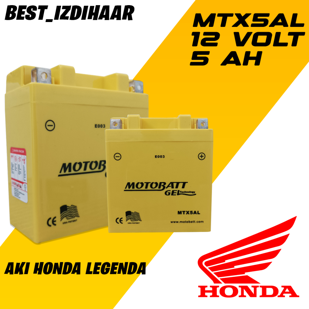 aki honda legenda merk motobatt mtx5al original 100%,motobatt original