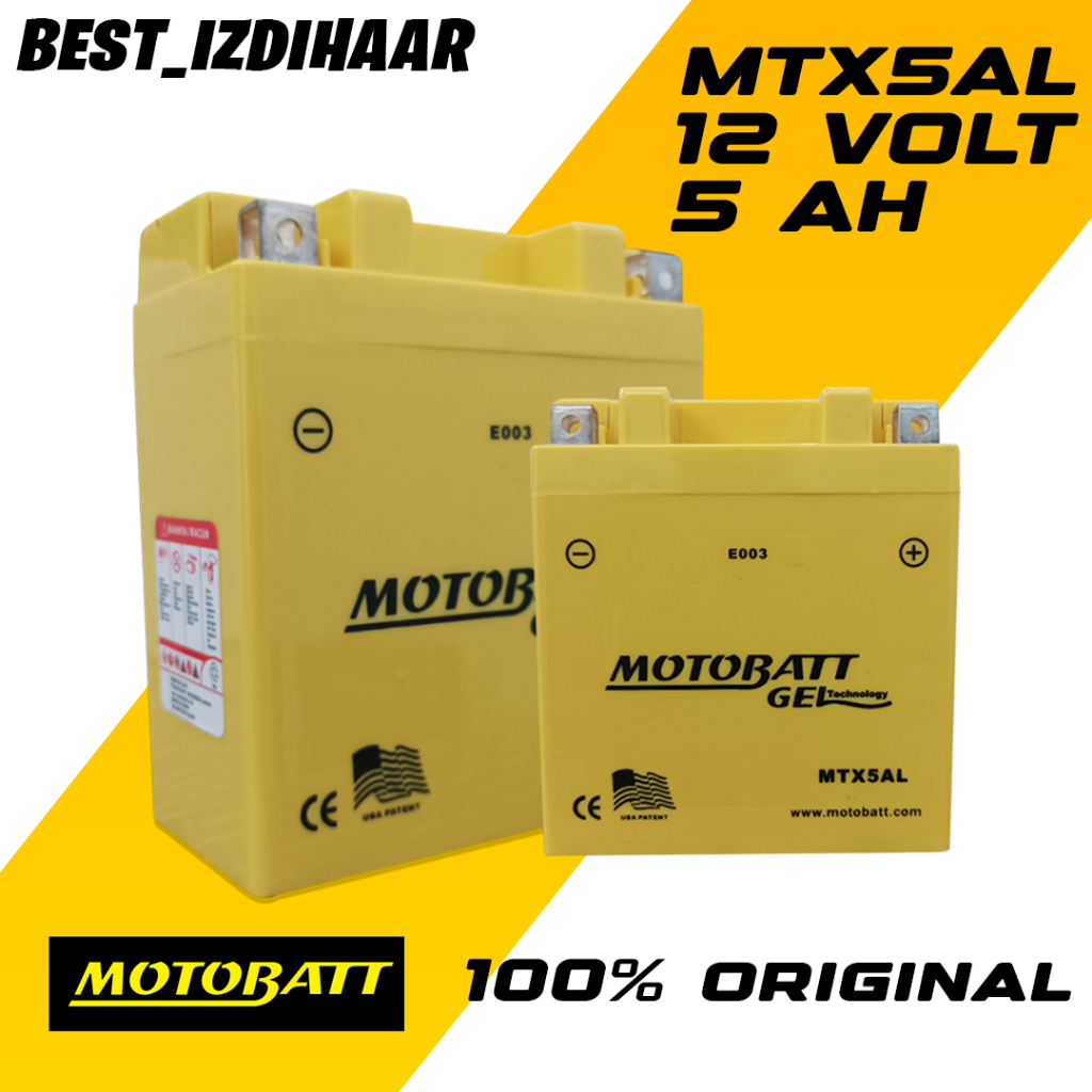 aki yamaha vega merk motobatt mtx5al original 100%,motobatt original