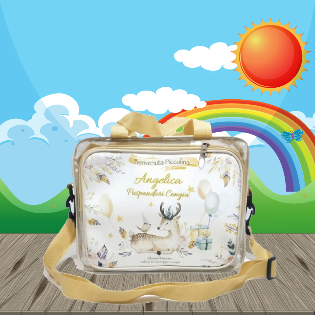 Tas resleting selempang mika / goodie bag birthday / goodie bag kartun