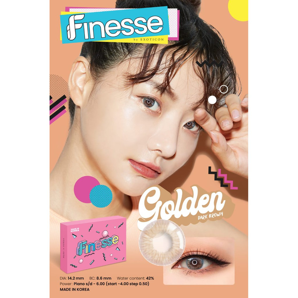 SOFTLENS FINESSE GOLDEN DARK BROWN 14.2 MM (0,50 S/D 6.00)