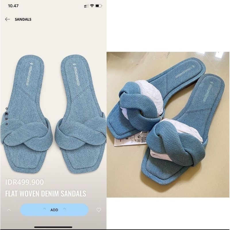 Sale sandal denim stradivarius 37