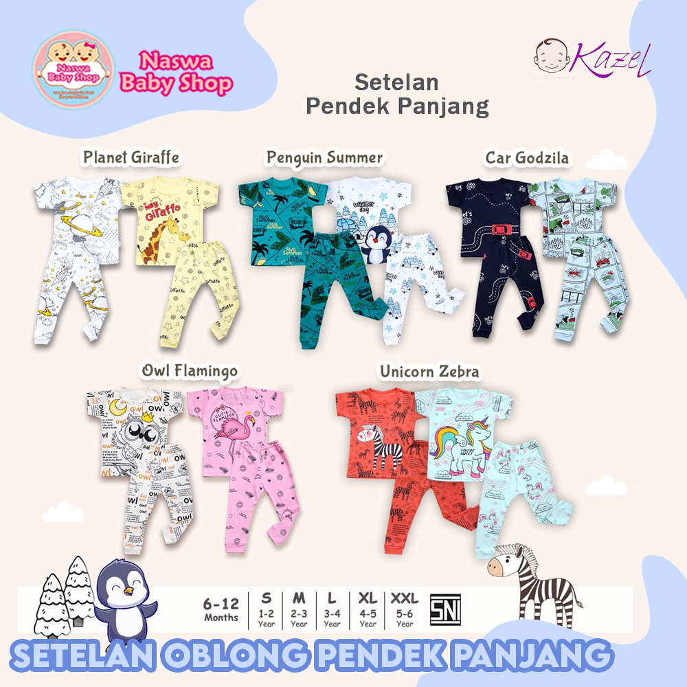 Kazel Setelan Oblong Pendek Panjang Unisex
