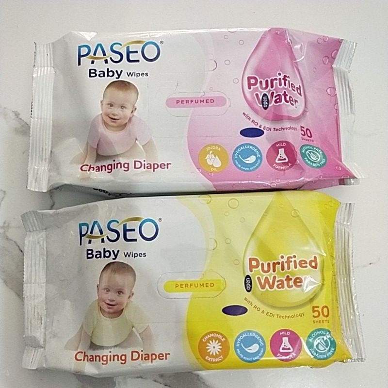 PASEO BABY WIPES 50 SHEETS