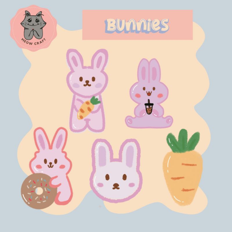 

Stiker Kelinci lucu bisa untuk scrapbook anti air