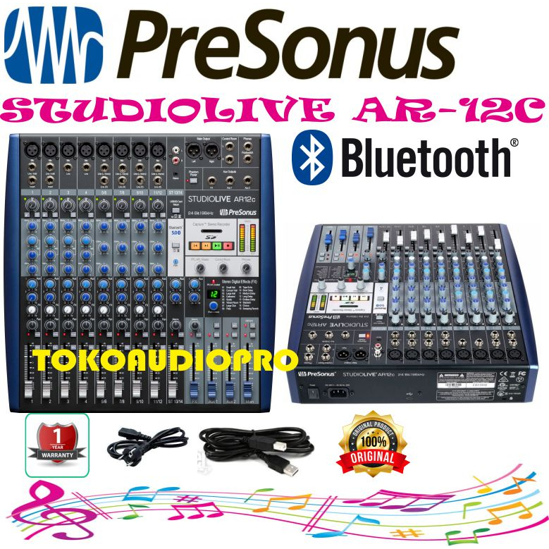 Mixer PreSonus StudioLive AR12c 14-Channel USB-C Mixer Presonus Studiolive AR-12C