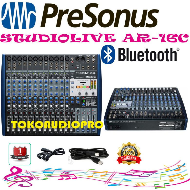 Mixer PreSonus StudioLive AR16c Recording Mixer and USB Audio Interface Presonus Studiolive AR-16c