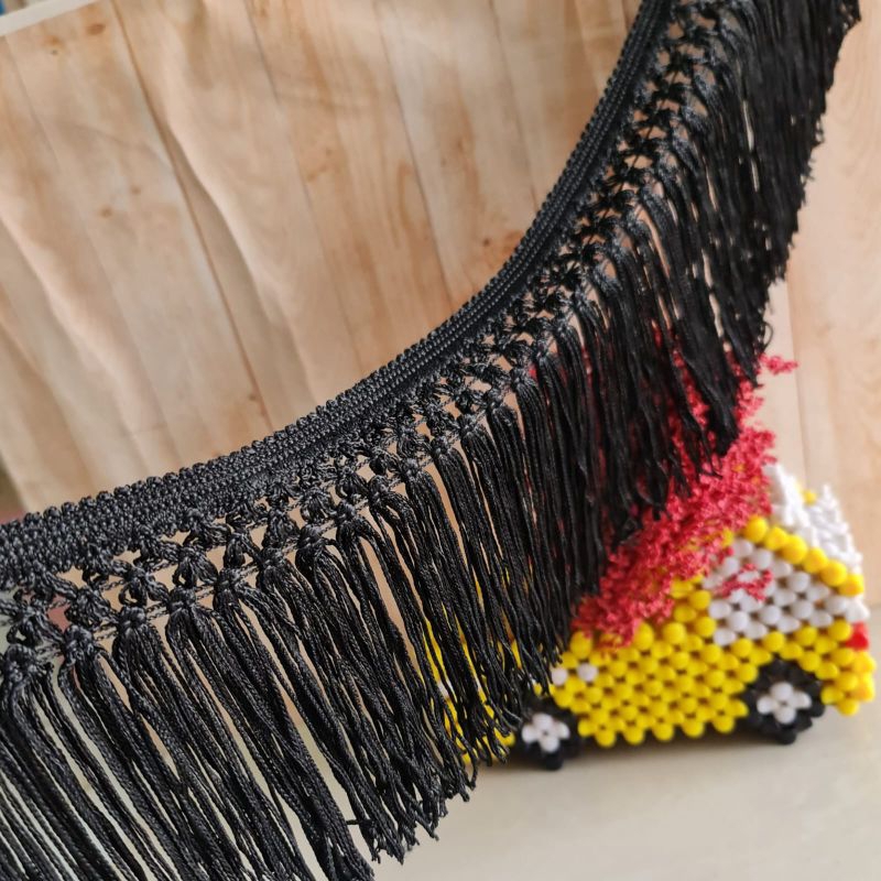 renda rumbai model tambang perMeter rumbai karpet renda sadjadah