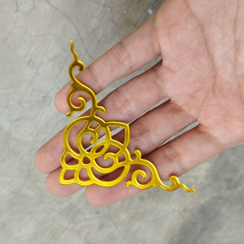 Sudut Siku Hantaran Mahar Akrilik Gold, Siku Hiasan Mahar