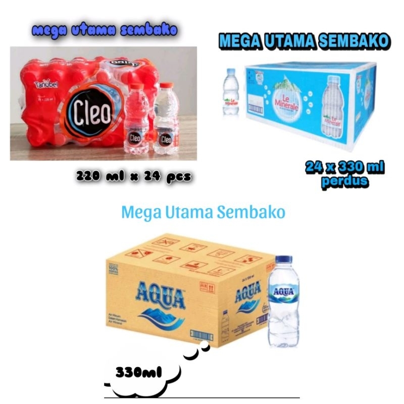 

le minerale/Cleo/aqua 330 ml x 24 pcs per dus