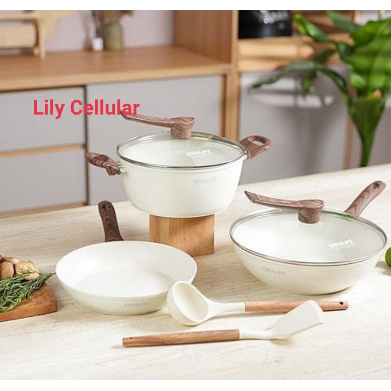 Panci Masak Marble Set - Granite Cookware Set Idealife IL22B