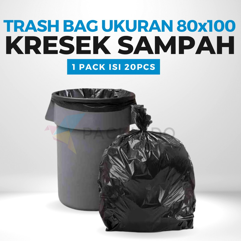 Trash bag 80x100 cm/kresek sampah 80x100
