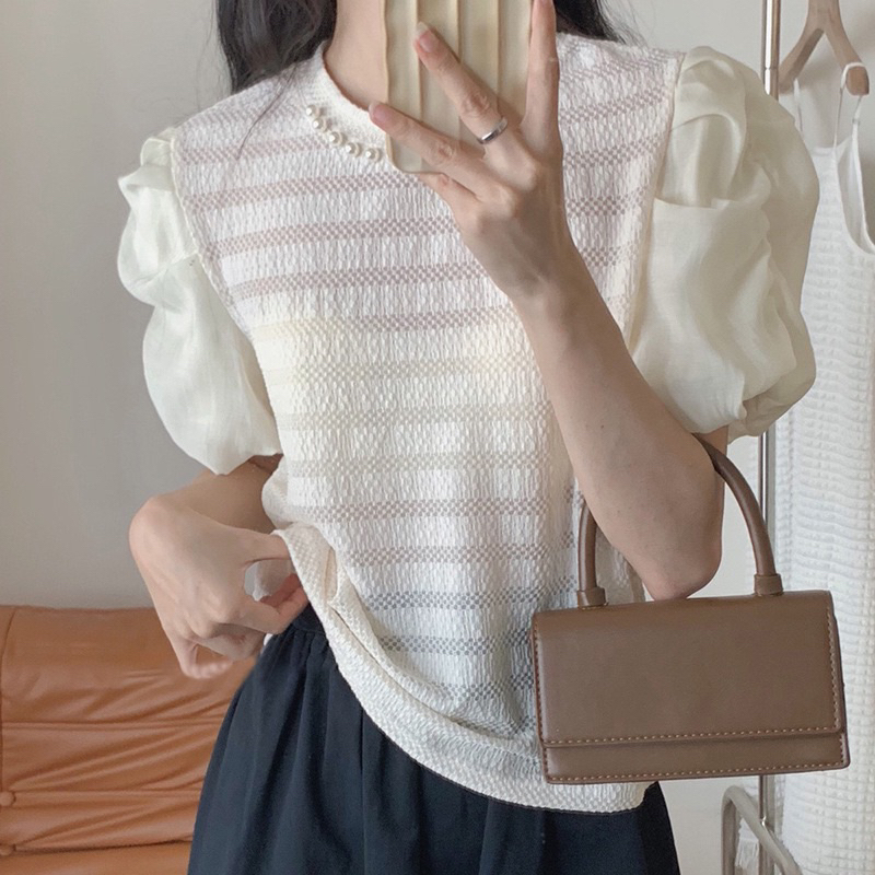 [BISA COD] Charlie Top | Korean Knit Top | Korean Blouse