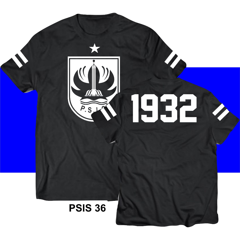 Kaos psis Semarang Mahesa Jenar 1932 PSIS Panser Biru Fans Hitam 1932