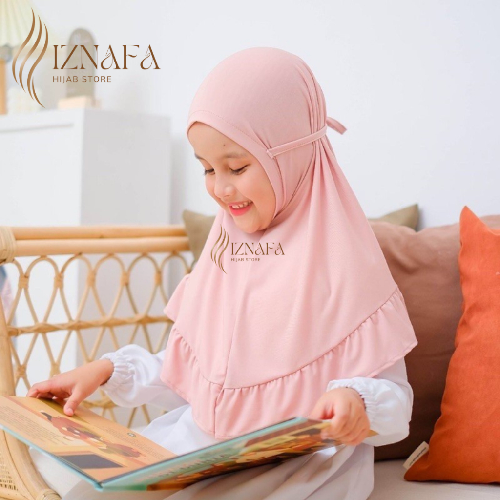 Hijab Bergo Renda Anak SD ( 5-12 th ) Spandex Jersey Premium I Bergo Anak