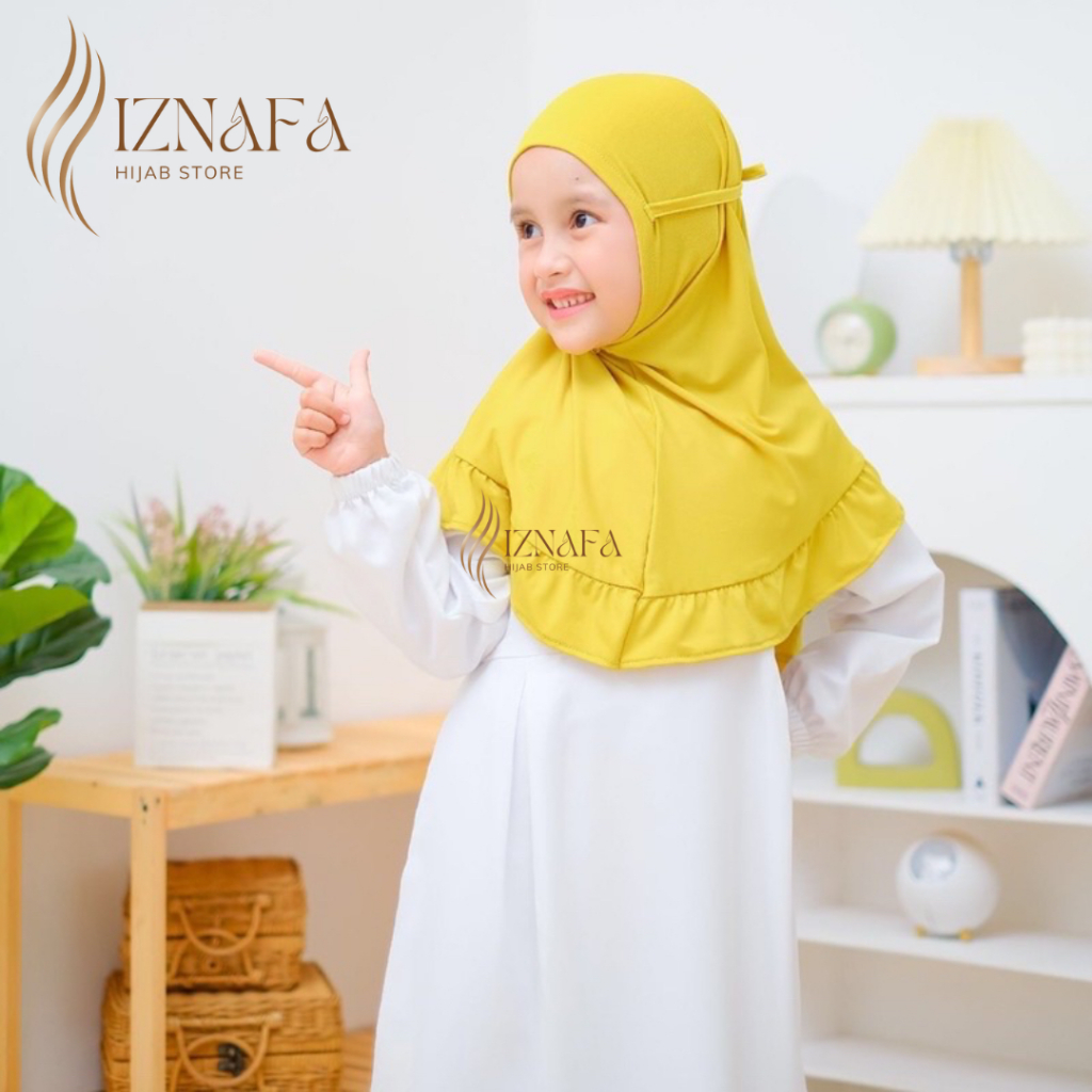 Hijab Bergo Renda Anak SD ( 5-12 th ) Spandex Jersey Premium I Bergo Anak