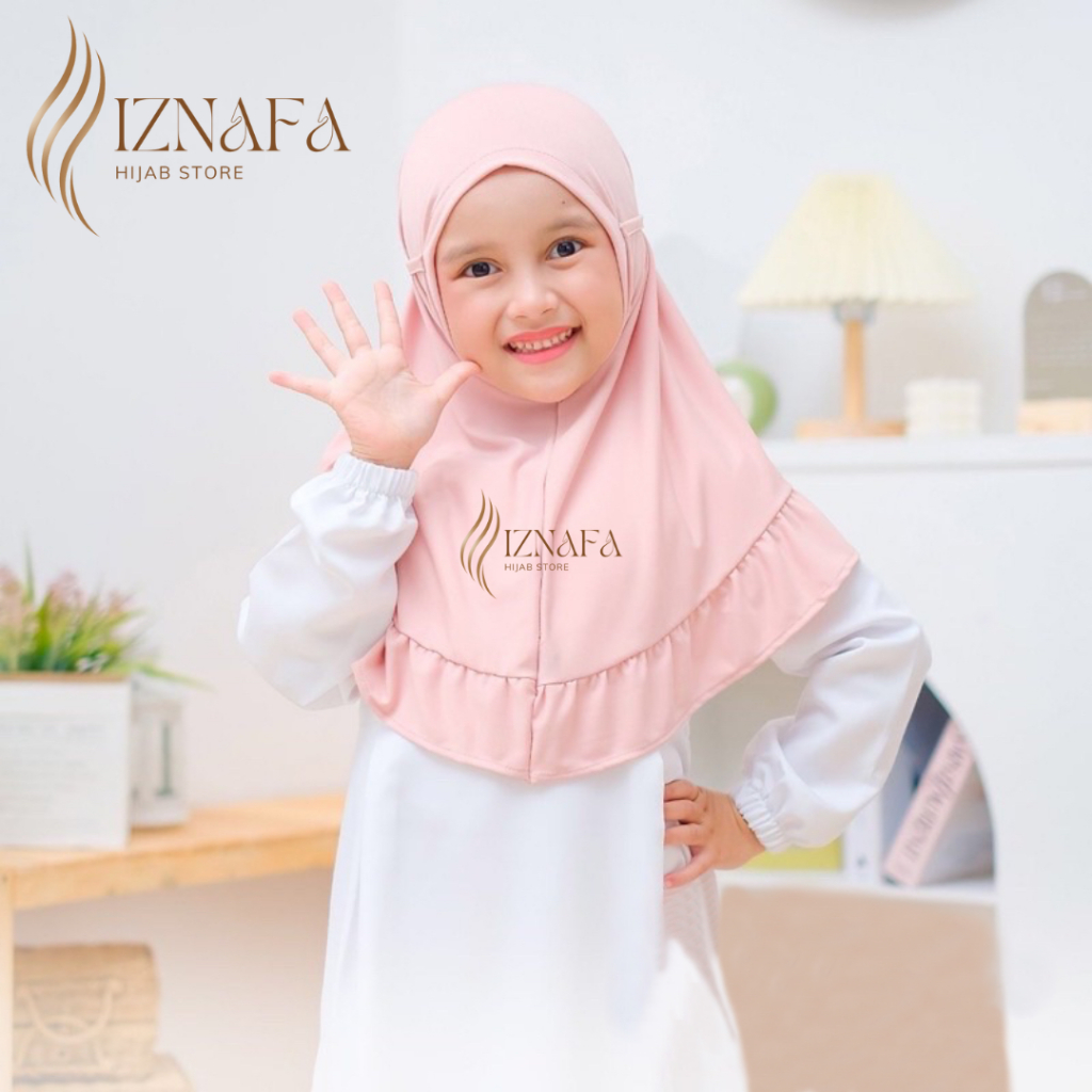 Hijab Bergo Renda Anak SD ( 5-12 th ) Spandex Jersey Premium I Bergo Anak
