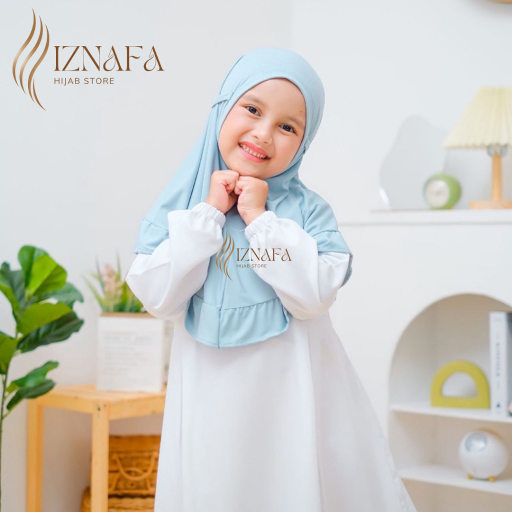 Hijab Bergo Renda Anak SD ( 5-12 th ) Spandex Jersey Premium I Bergo Anak