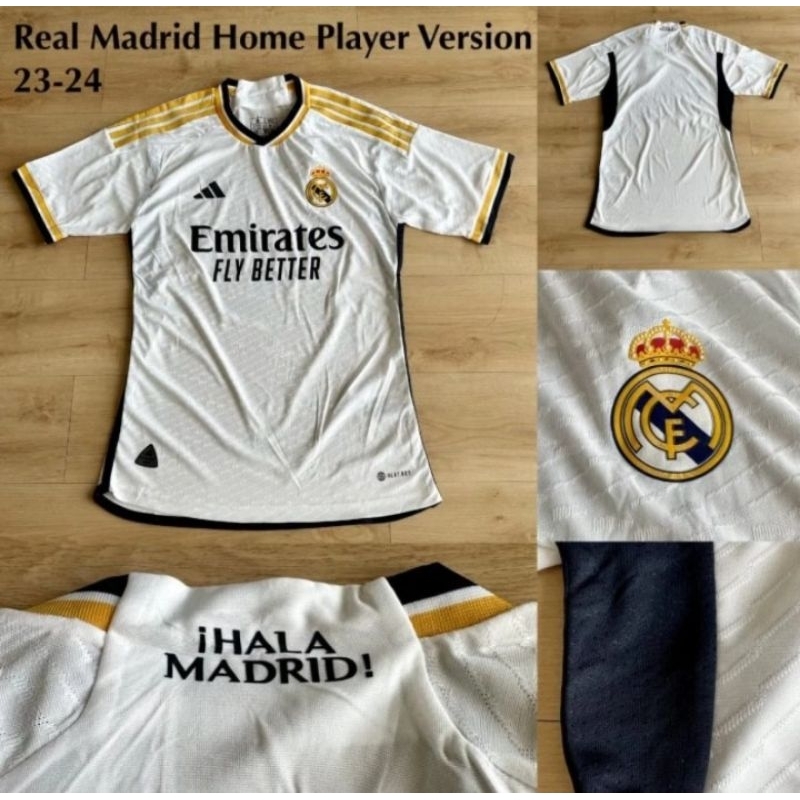 JERSEY BOLA REAL MADRID HOME PLAYER ISSUE 2022 2023 2024 GRADE ORI