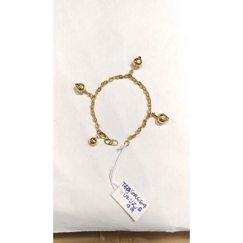 Gelang Bayi Newborn Nori Stroberi Emas Kuning 700