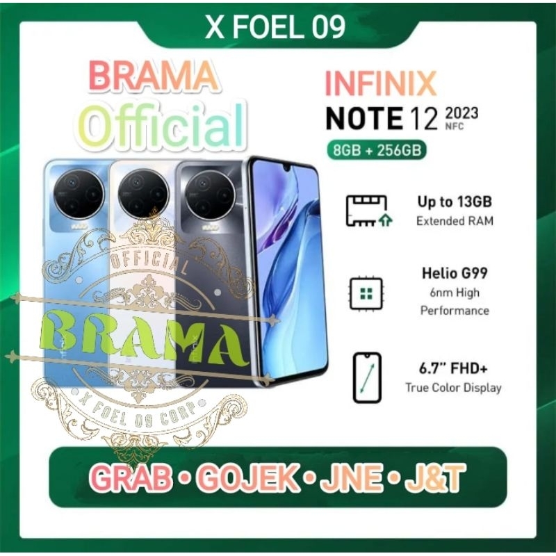 Infinix Note 12 2023 NFC 8/256 ( Ram 8 GB + Internal 256 GB ) ~ Garansi Resmi
