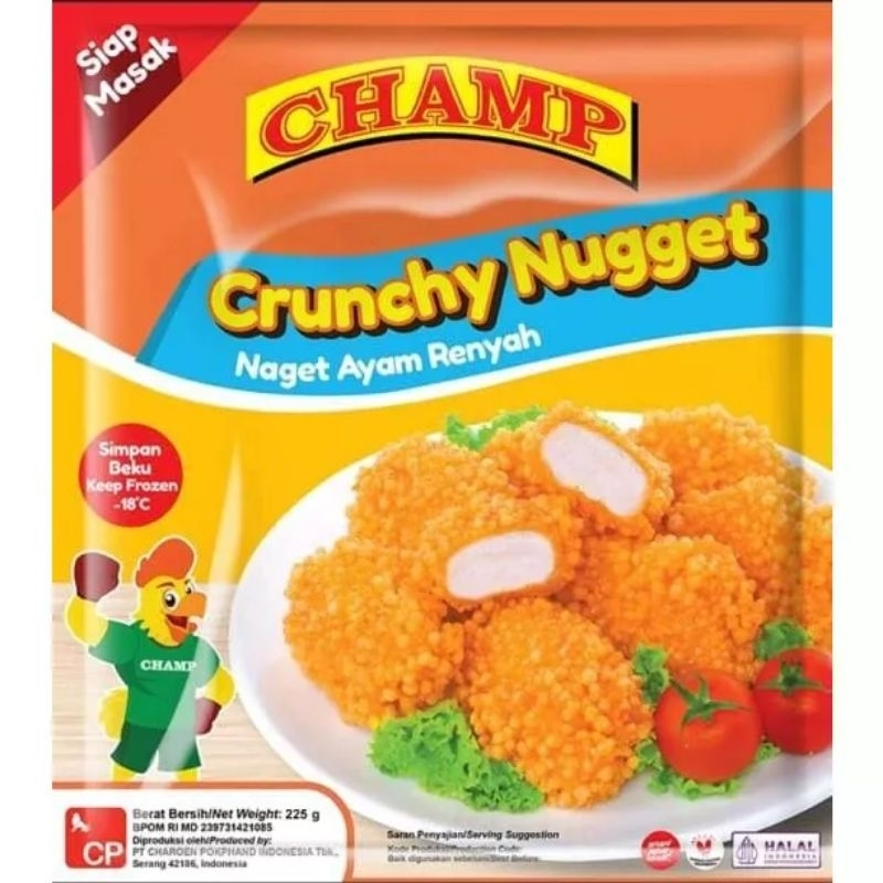 

FROZEN FOOD CHAMP NUGGET CRUNCHY 225GRAM - DISASS JOGJA