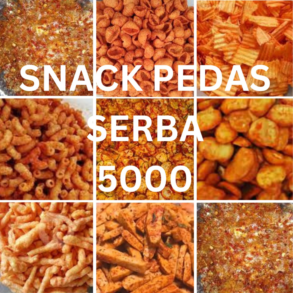 

ANEKA SNACK PEDAS SERBA 5000 CEMILAN CAMILAN MAKANAN RINGAN MURAH