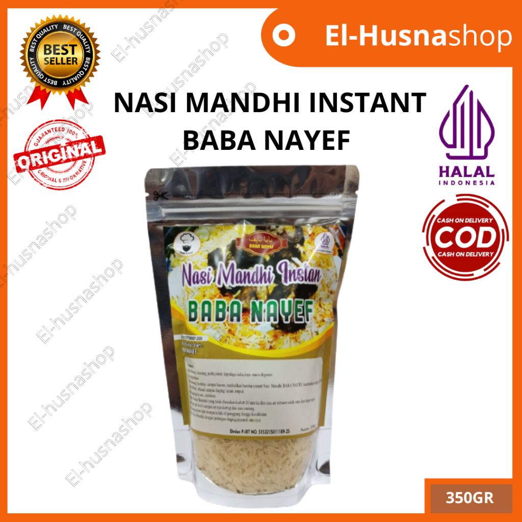 

Nasi Mandhi Instan 350gr Baba Nayef Beras Basmati Plus Bumbu Original