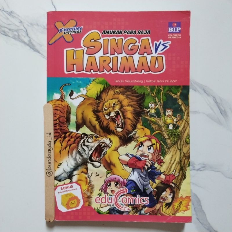 Amukan Para Raja Singa vs Harimau / x-venture xplorers / educomics / komik pengetahuan anak bergamba