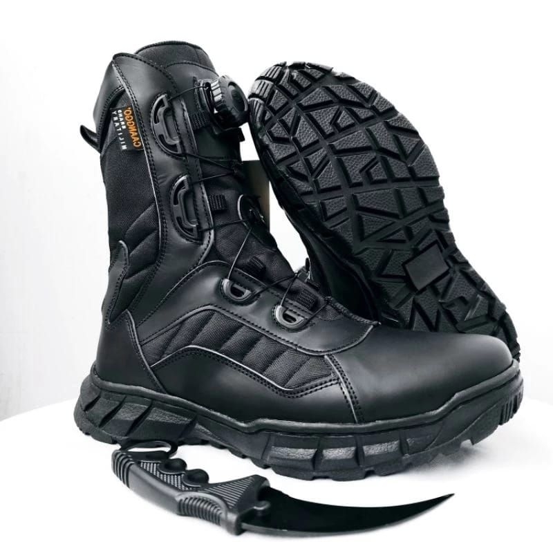 Sepatu pdl caanggo design terbaru model tali putar Sepatu pdl tni polri terlaris