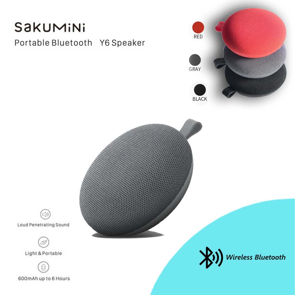 Speaker SAKUMiNi Y6 Bluetooth Speaker By KIIP / Wireless Speaker Bluetooth Round Baseus kiip