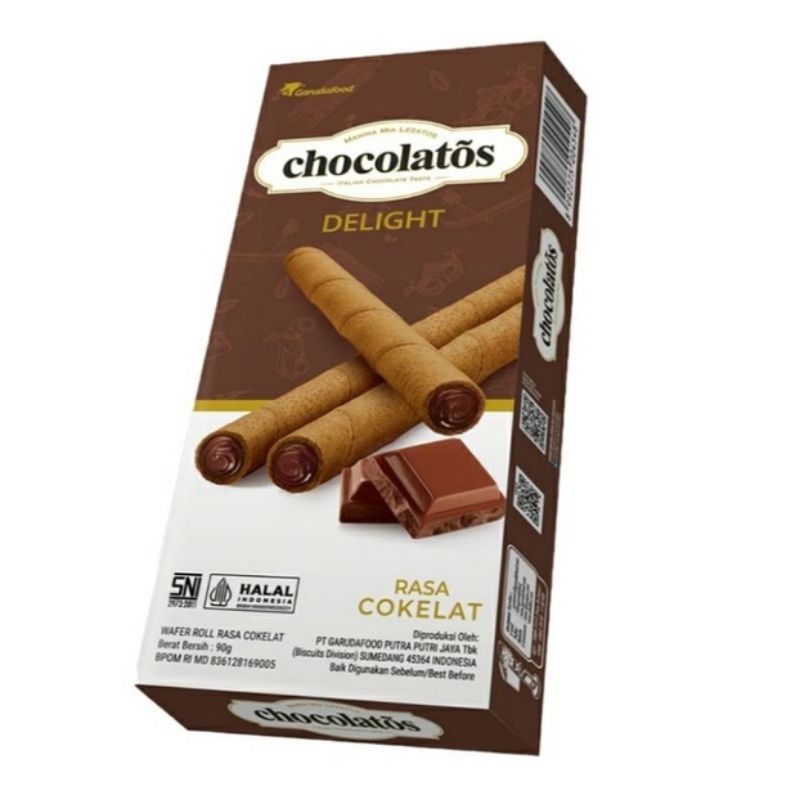 

chocholatos wafer roll delight Coklat 90 gr / Wafer Roll Chocholatos