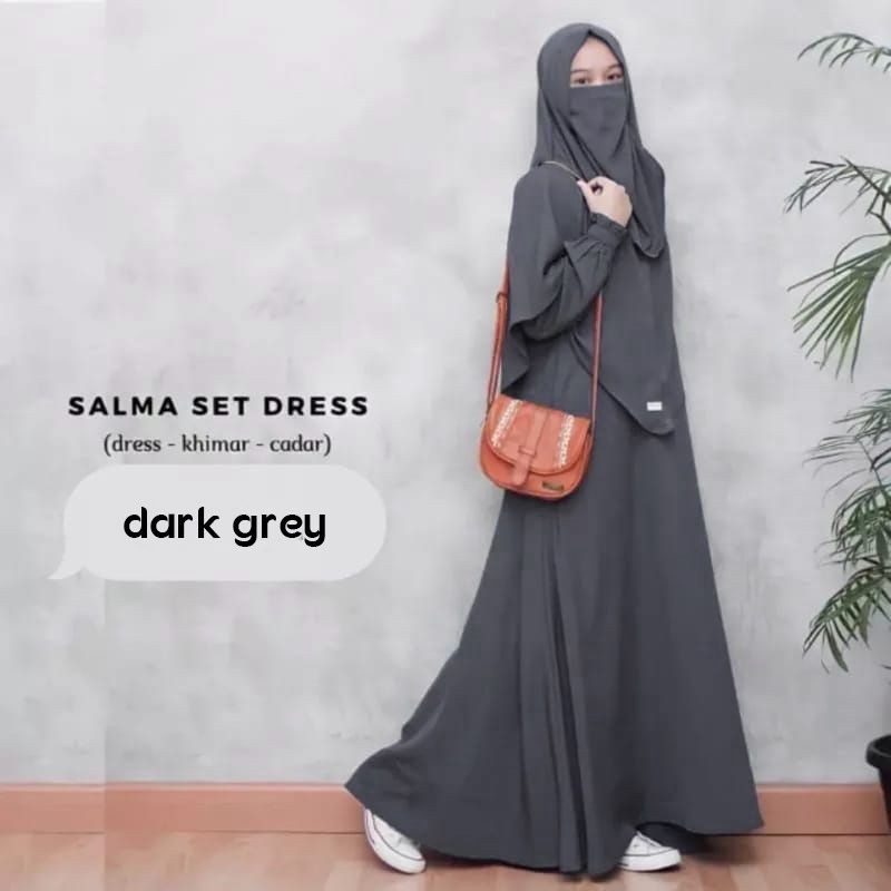 Salma set dres gamis incude cadar