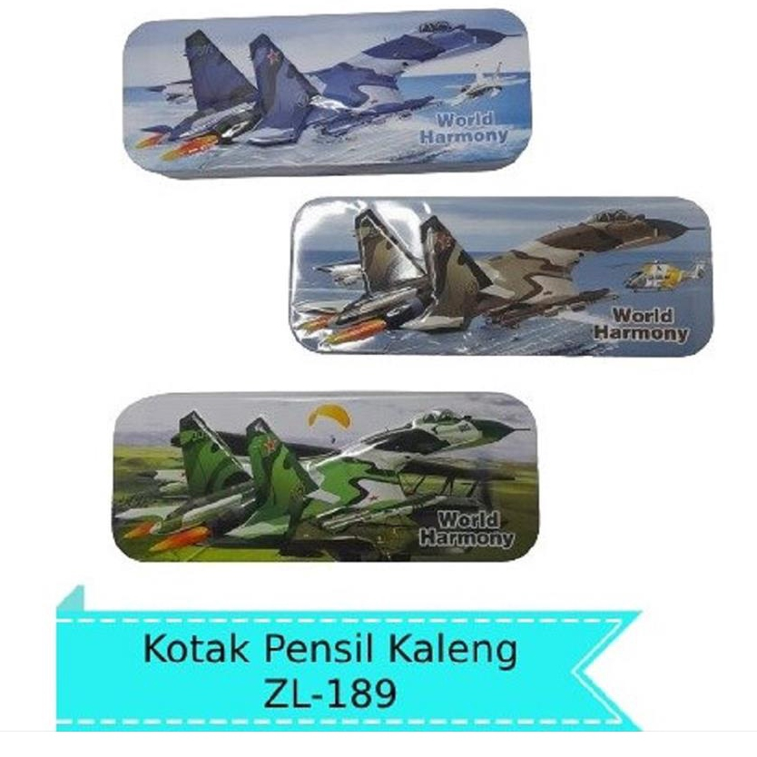 

Kotak pensil kaleng motif Pesawat kode ZL-189