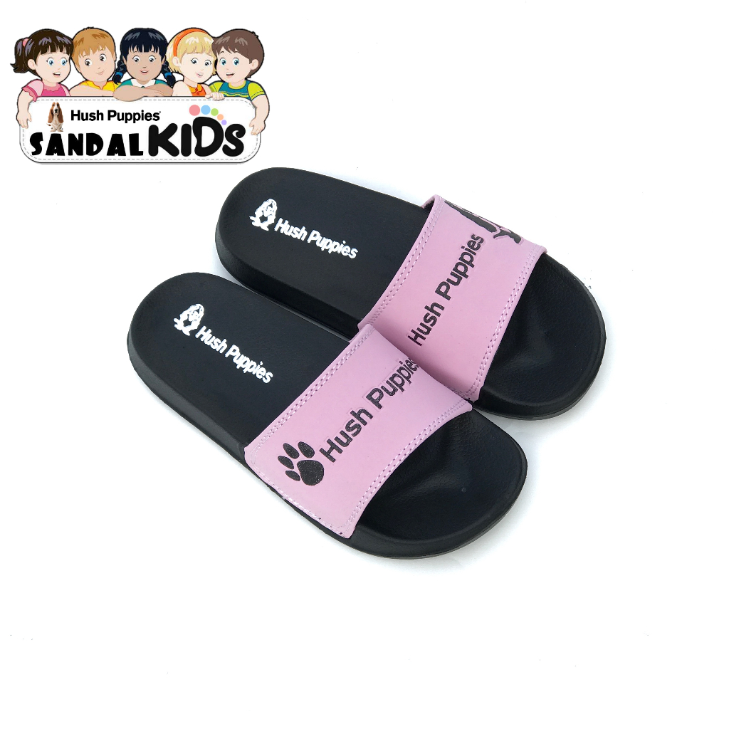 Sandal Hush Puppies Anak Perempuan Pink Varsity Black