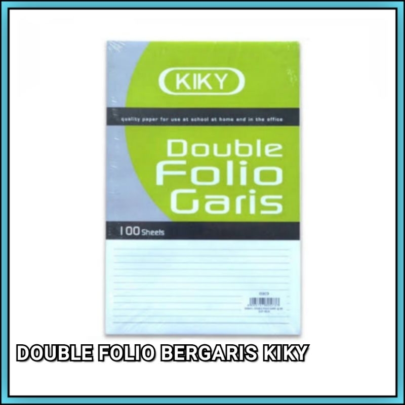 

1 Pak Kertas Double Folio Bergaris / Double Polio Garis Kiky Isi 100 Lembar