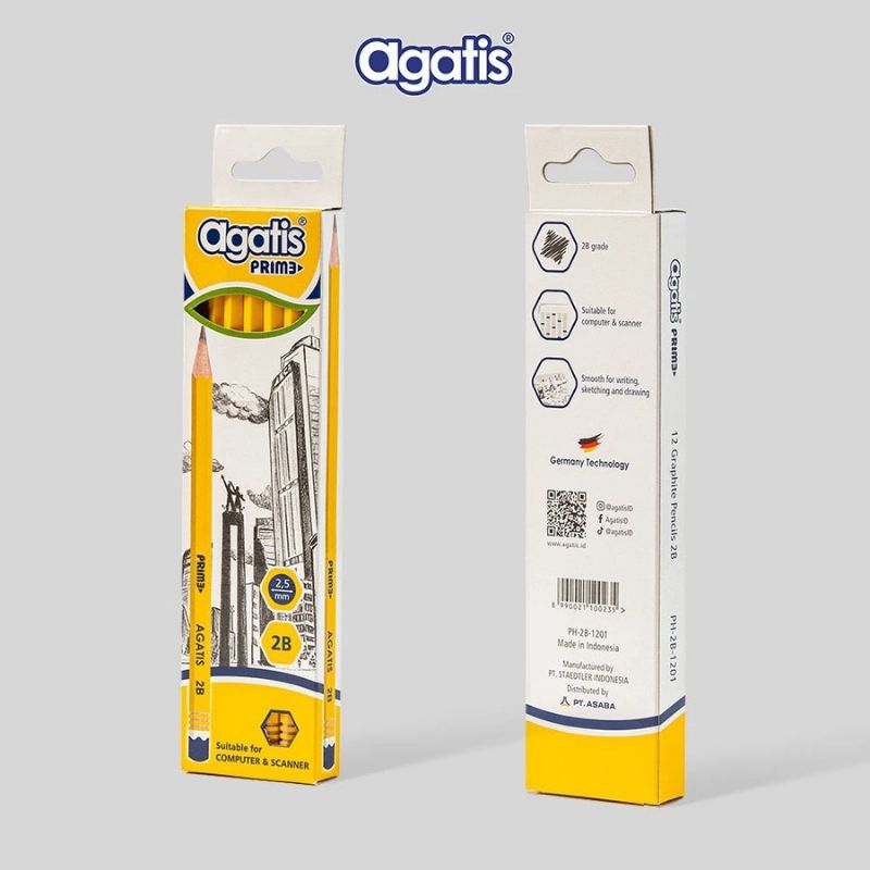

PENSIL 2B AGATIS YELLOW PRIME (1 PAK ISI 12BIJI)