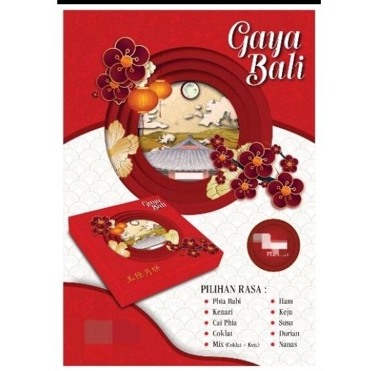 Mooncake Gaya Bali ( kulit putih )