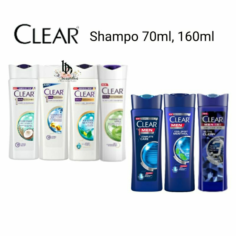 CLEAR SHAMPO 70ml, 160ml