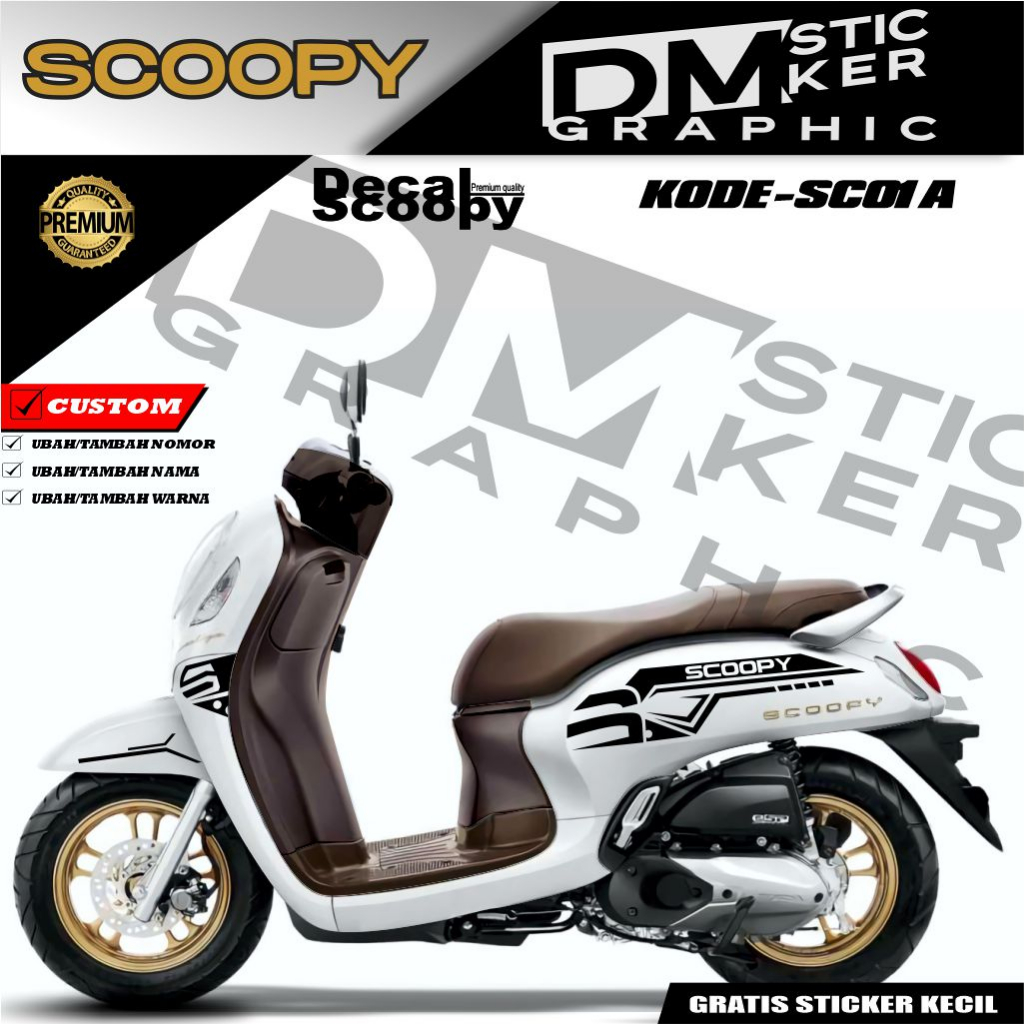 CUTTING STICKER SCOOPY SCOOPY NEW/LAMA FULL BODY KODE SCO-1